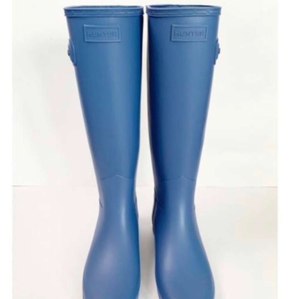 8 Hunter Octave Blue Refined Slim Fit Tall Rain Boots/Booties Size: US 8 Regular